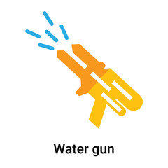 Water gun icon vector sign and symbol isolated on white background