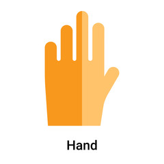 Hand icon vector sign and symbol isolated on white background