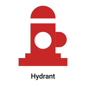 Hydrant icon vector sign and symbol isolated on white background