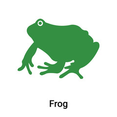 Frog icon vector sign and symbol isolated on white background