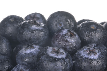 heap of blueberries isolated on white background