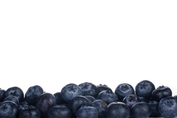 heap of blueberries isolated on white background