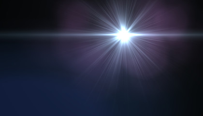 Lens flare light over black background. Easy to add overlay or screen filter over photos	