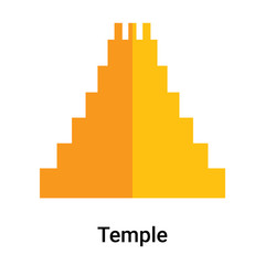 Temple icon vector sign and symbol isolated on white background