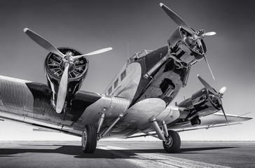 historical aircraft on a runway