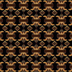 decorative swirl luxury golden filigree pattern vector illustration 