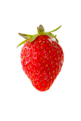 fresh red strawberry isolated on white background