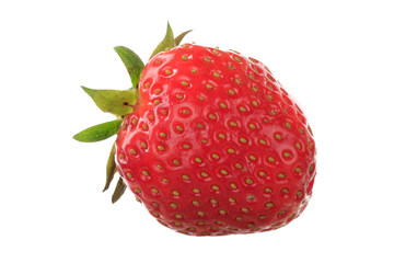 fresh red strawberry isolated on white background
