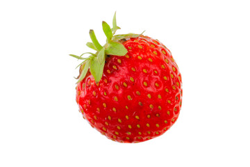 fresh red strawberry isolated on white background