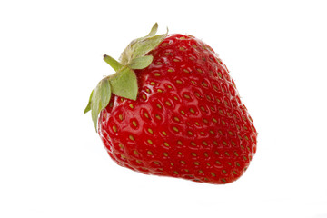 fresh red strawberry isolated on white background