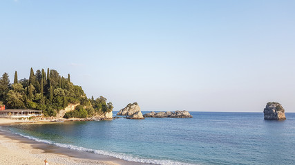 parga in spring city tourist resort greece