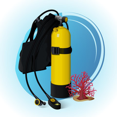 Scuba diving air tank icon