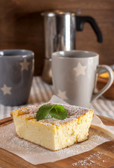 appetizing cottage cheese casserole and cups