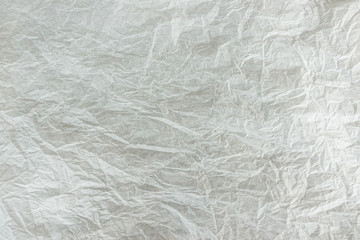 Recycled crumpled or toss white paper texture or background, copy space 
