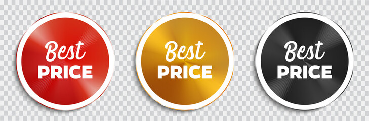 Best price banners set. Vector illustration.