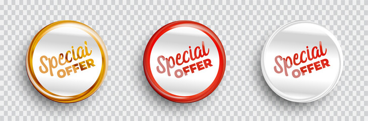 Special offer banners set. Vector illustration.