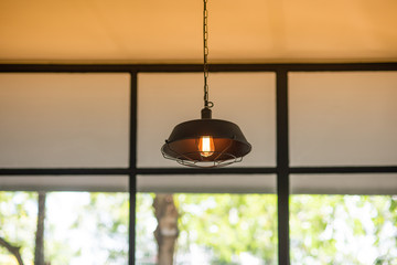 Vintage lamps are decorated to a beautiful location.