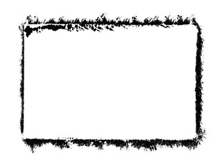 Unordentlicher rechteckiger schwarzer Rahmen
