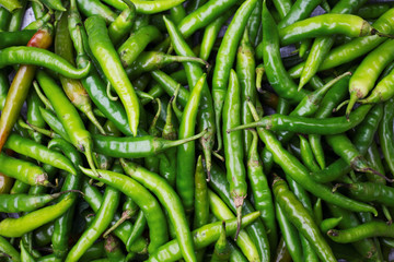 green chilli from above for background