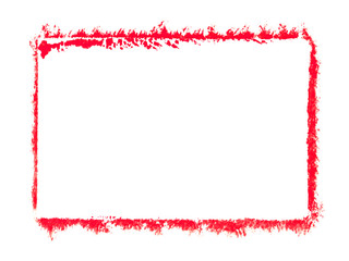 Unordentlicher rechteckiger roter Rahmen