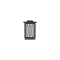 Trash bin, waste basket vector illustration line icon symbol pictogram