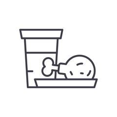 Eating black icon concept. Eating flat  vector symbol, sign, illustration.
