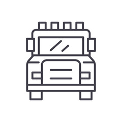 Emergency service black icon concept. Emergency service flat  vector symbol, sign, illustration.