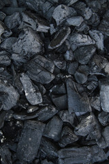 close-up of charcoal, texture