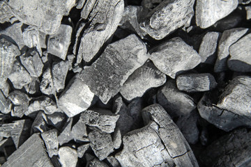 close-up of charcoal, texture