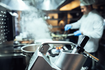 Always busy in a hotel kitchen