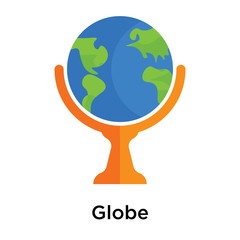 Globe icon vector sign and symbol isolated on white background