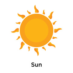 Sun icon vector sign and symbol isolated on white background