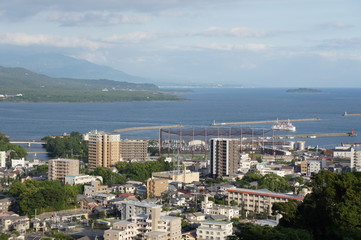鹿児島の港町風景