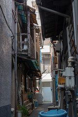 Fototapeta na wymiar Back alley of downtown Tokyo