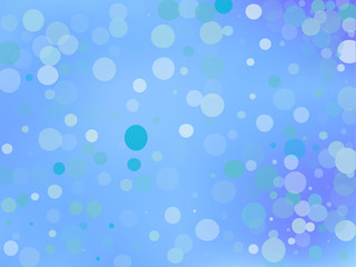 Blue gradient background with bokeh effect. Abstract blurred pattern. Light background Vector illustration