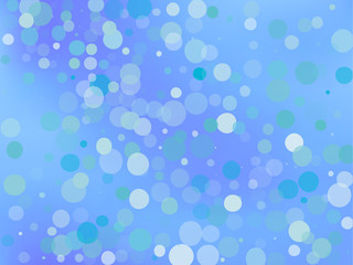 Blue gradient background with bokeh effect. Abstract blurred pattern. Light background Vector illustration