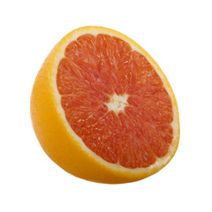 Naklejka na ściany i meble red orange slice isolated on white
