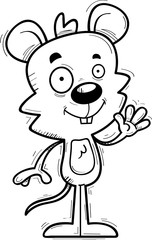 Cartoon Male Mouse Waving