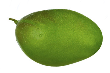 green mango isoalted on white background