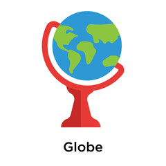 Globe icon vector sign and symbol isolated on white background