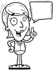 Cartoon Businesswoman Talking