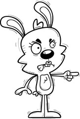 Angry Cartoon Female Rabbit