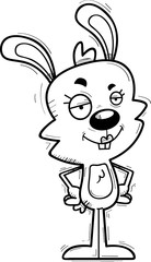 Confident Cartoon Female Rabbit