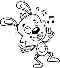 Cartoon Female Rabbit Dancing