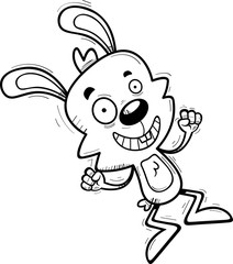 Cartoon Male Rabbit Jumping