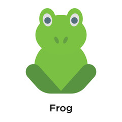 Frog icon vector sign and symbol isolated on white background