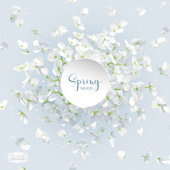 Flying flowers vector template - 206844882