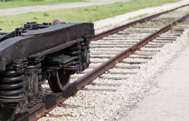 Wheels of the freight train