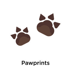 Pawprints icon vector sign and symbol isolated on white background