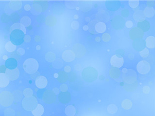 Blue gradient background with bokeh effect. Abstract blurred pattern. Light background Vector illustration